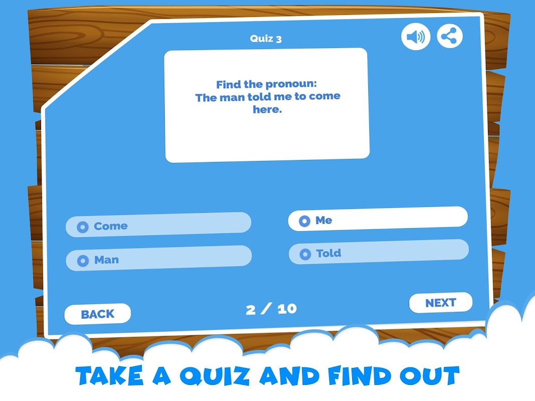 Learn English Grammar Pronouns скачать бесплатно Детские на Android из  каталога RuStore от The Learning Apps - Educational Apps for kids