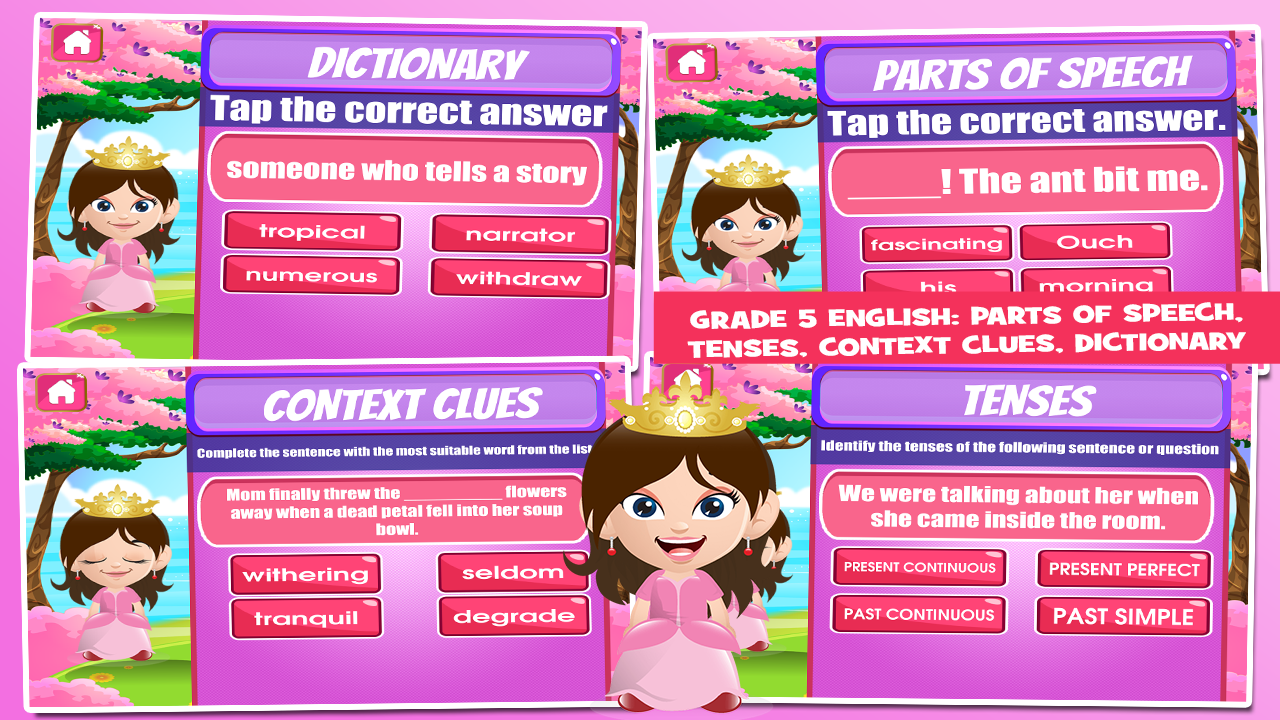 Princess 5th Grade Learning Games скачать бесплатно Детские на Android из  каталога RuStore от Family Play ltd