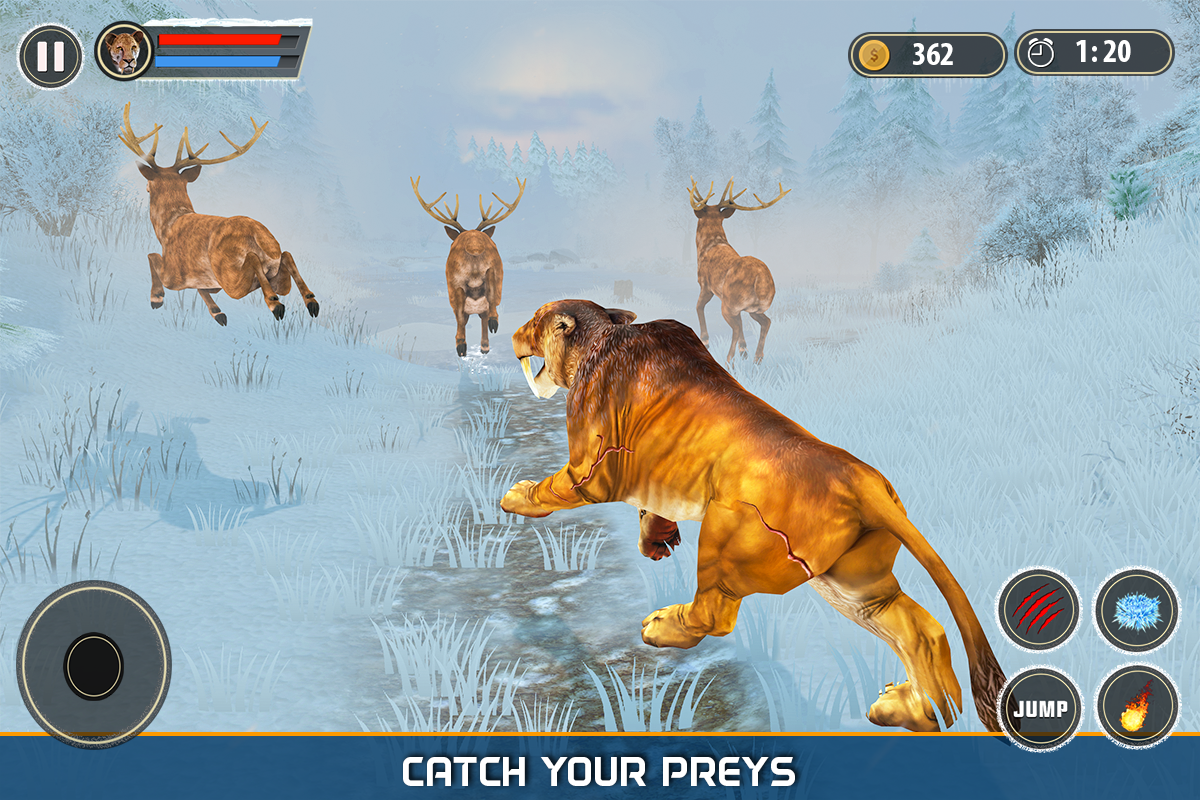 Sabertooth Tiger Revenge: Frozen Age скачать бесплатно Экшен на Android из  каталога RuStore от GamesCastle