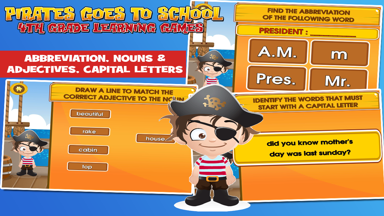 Pirate 4th Grade Games скачать бесплатно Детские на Android из каталога  RuStore от Sam Witteveen