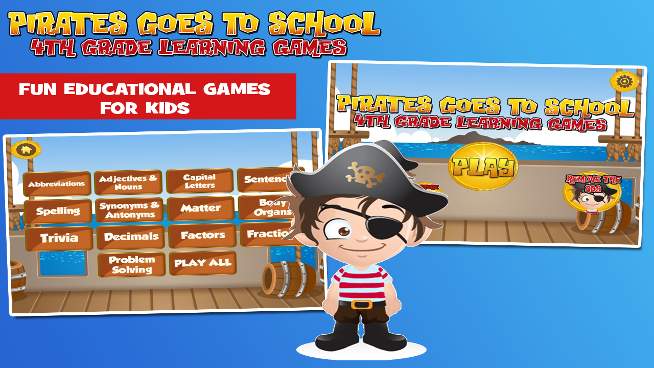 Pirate 4th Grade Games скачать бесплатно Детские на Android из каталога  RuStore от Sam Witteveen