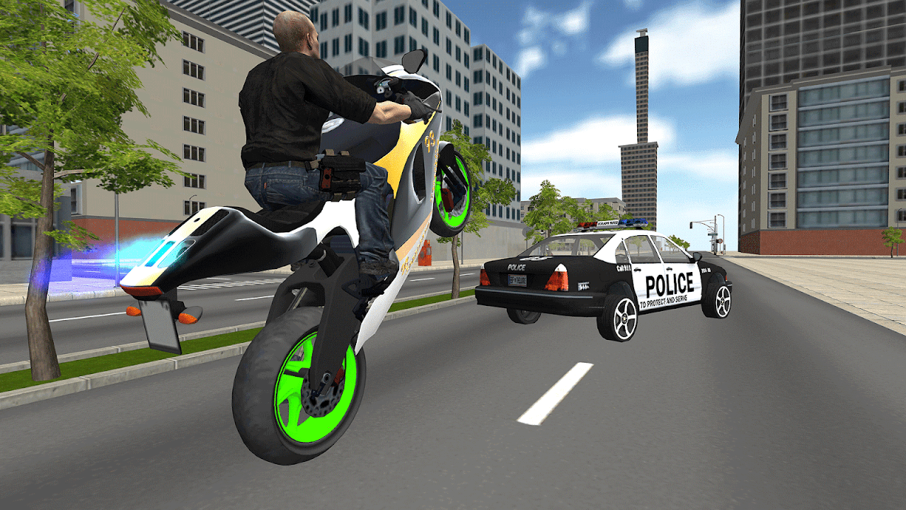 Real us police bike chase in city скачать бесплатно Симуляторы на Android  из каталога RuStore от Moon Star Games Yazilim