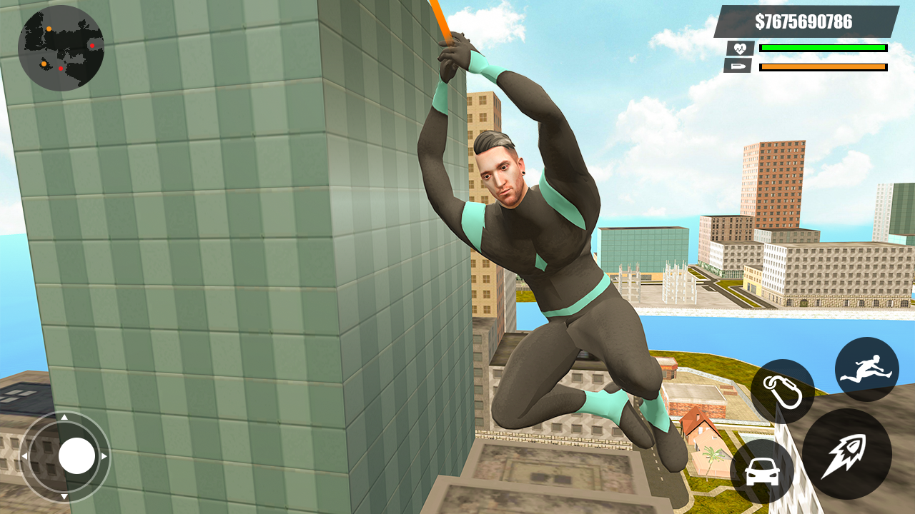 Green Rope Hero Crime City Games – Gangstar Crime скачать бесплатно Экшен  на Android из каталога RuStore от farzan_3