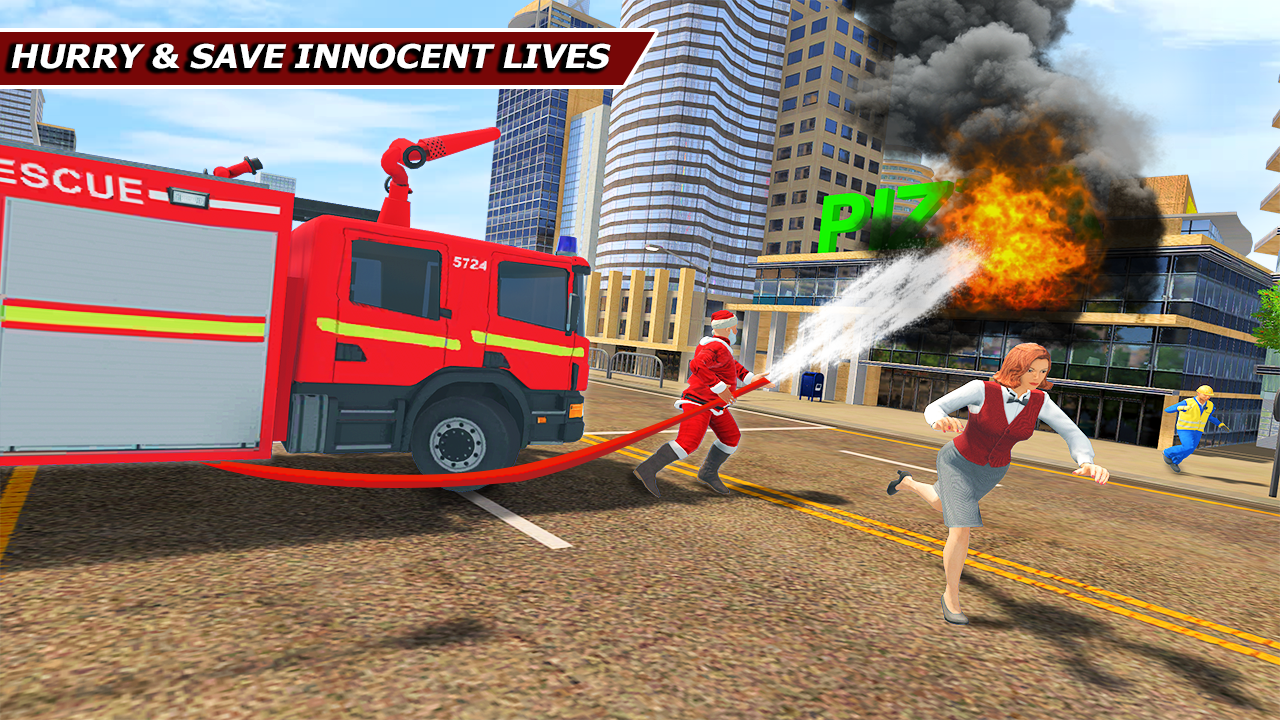 Santa Rescue Truck Driving - Rescue 911 Fire Games скачать бесплатно  Симуляторы на Android из каталога RuStore от farzan_3