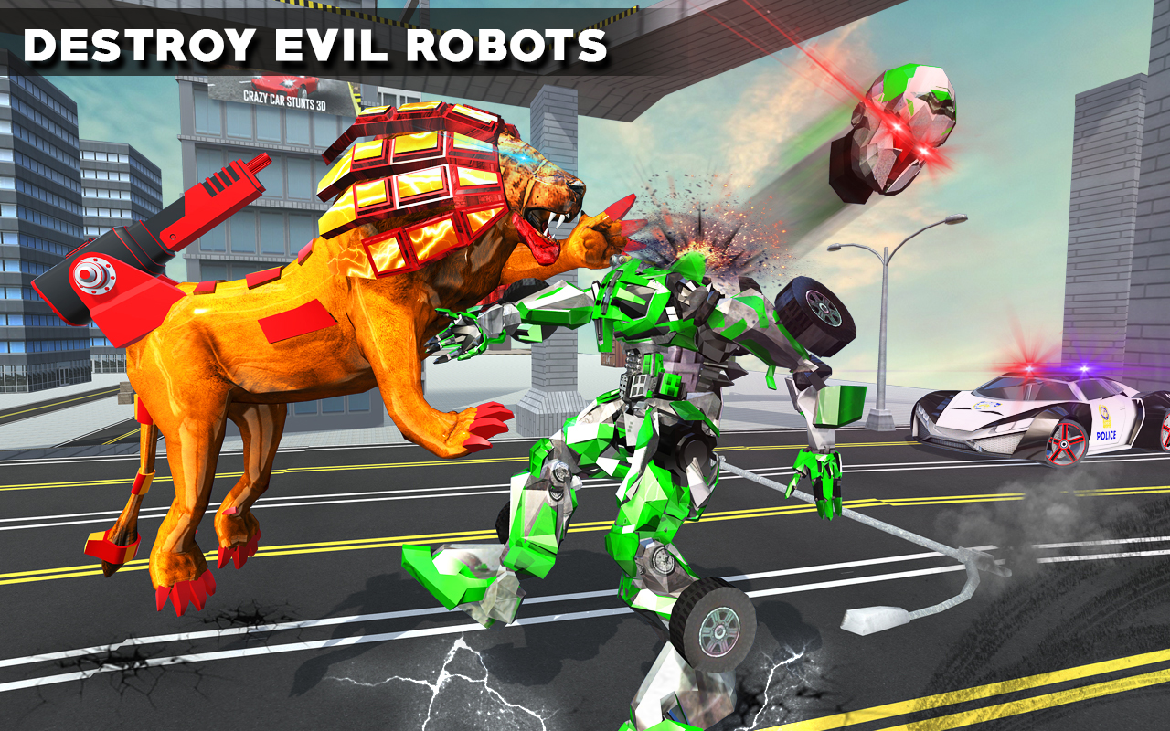 Ultimate Wild Lion Robot: Car Robot Transform Game скачать бесплатно Экшен  на Android из каталога RuStore от Ausomatic SA