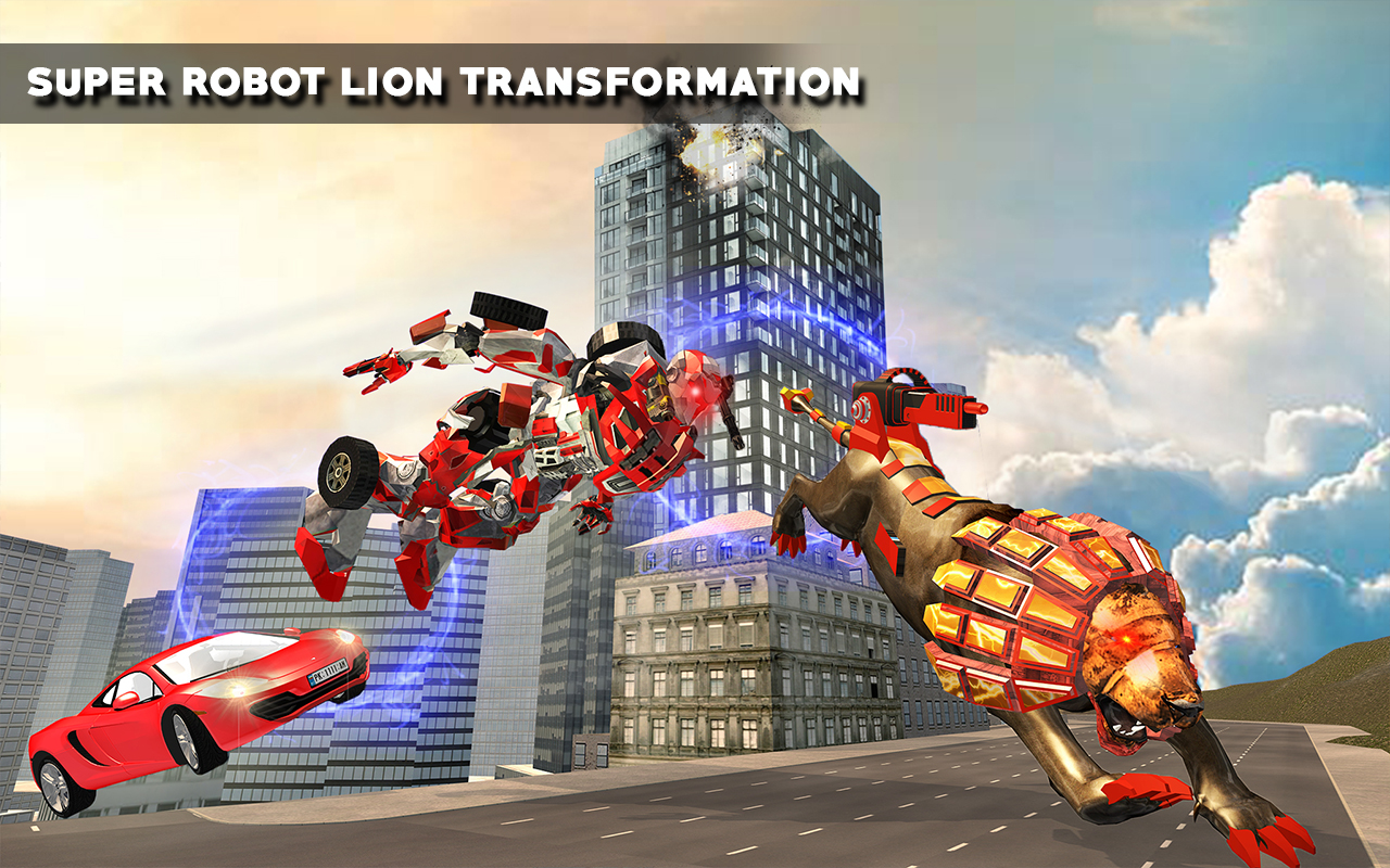 Ultimate Wild Lion Robot: Car Robot Transform Game скачать бесплатно Экшен  на Android из каталога RuStore от Ausomatic SA