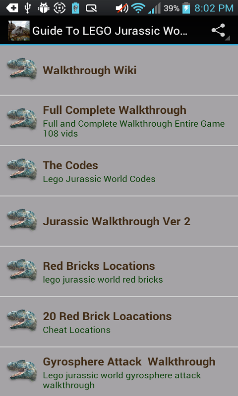 Android 1 best sale lego jurassic world