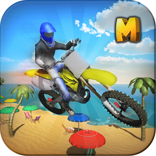 Crazy Beach Bike Stunts Sim 3D