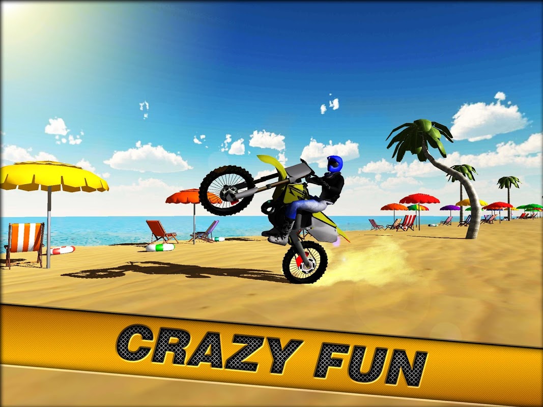 Crazy Beach Bike Stunts Sim 3D скачать бесплатно Симуляторы на Android из  каталога RuStore от MegaByte Studios