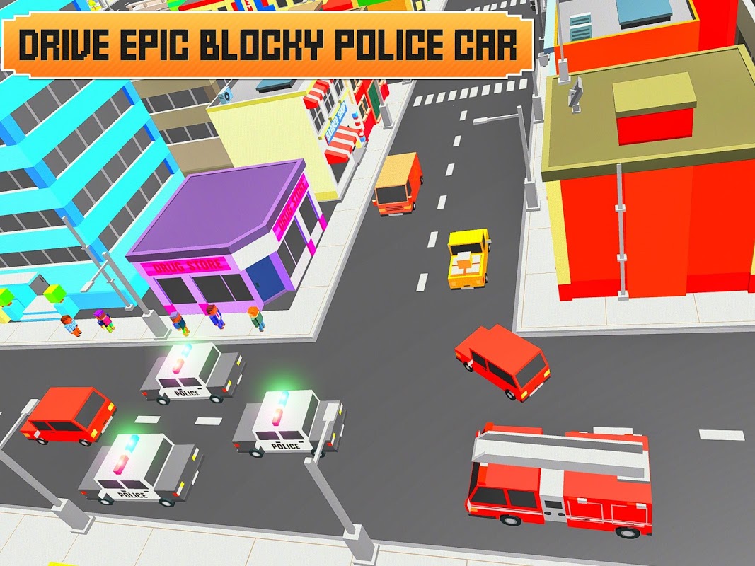 Blocky Police Car Craft Patrol скачать бесплатно Симуляторы на Android из  каталога RuStore от The Games Flare