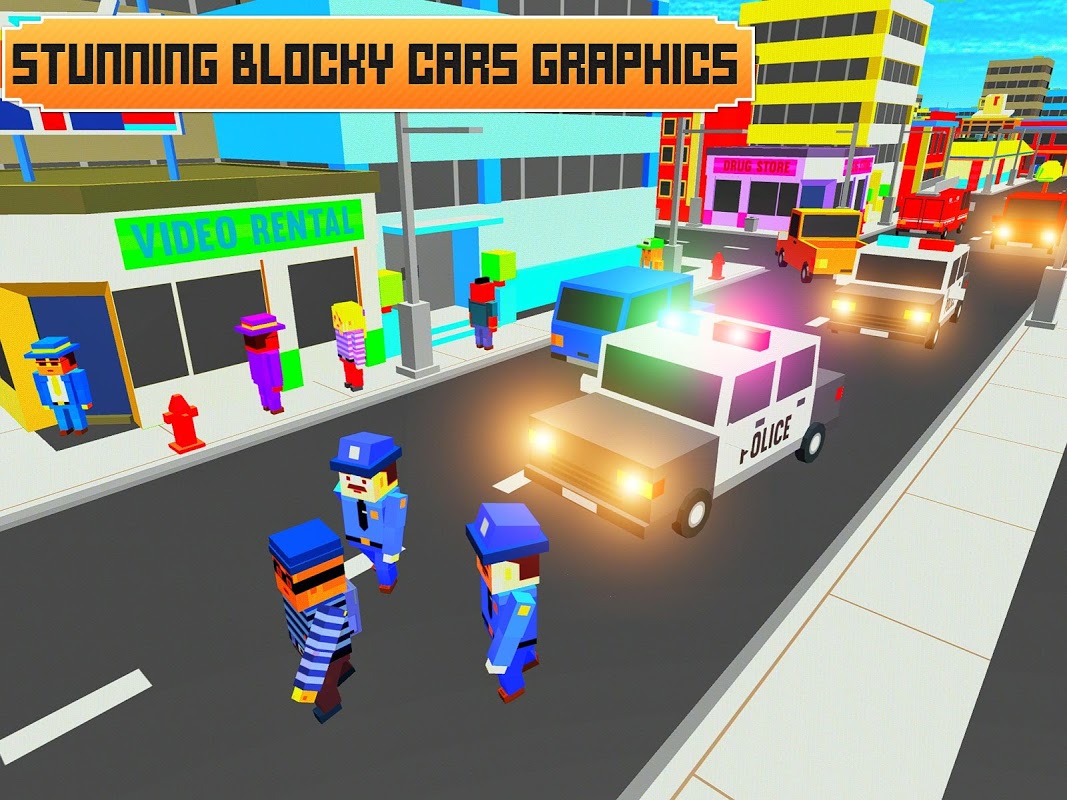 Blocky Police Car Craft Patrol скачать бесплатно Симуляторы на Android из  каталога RuStore от The Games Flare