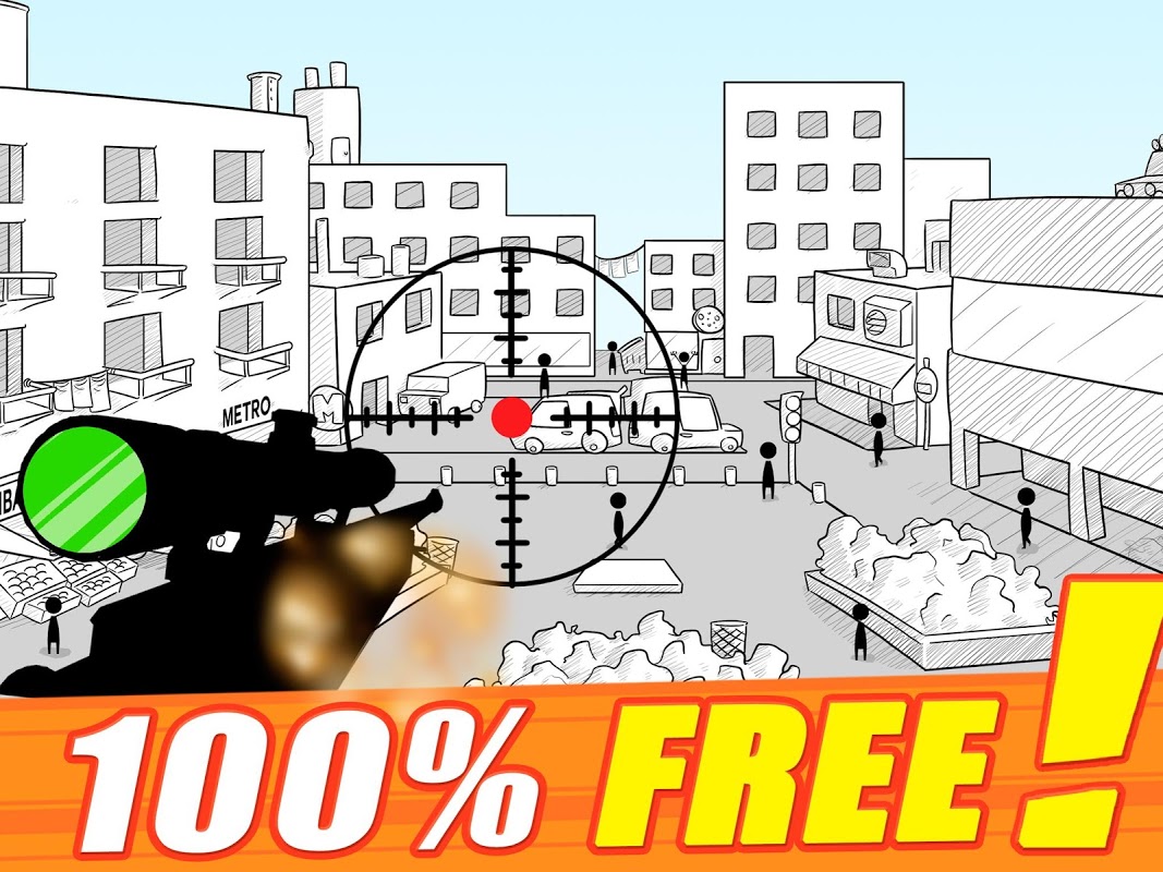 Stickman sniper : Tap to kill скачать бесплатно Шутеры на Android из  каталога RuStore от Stephane Herve