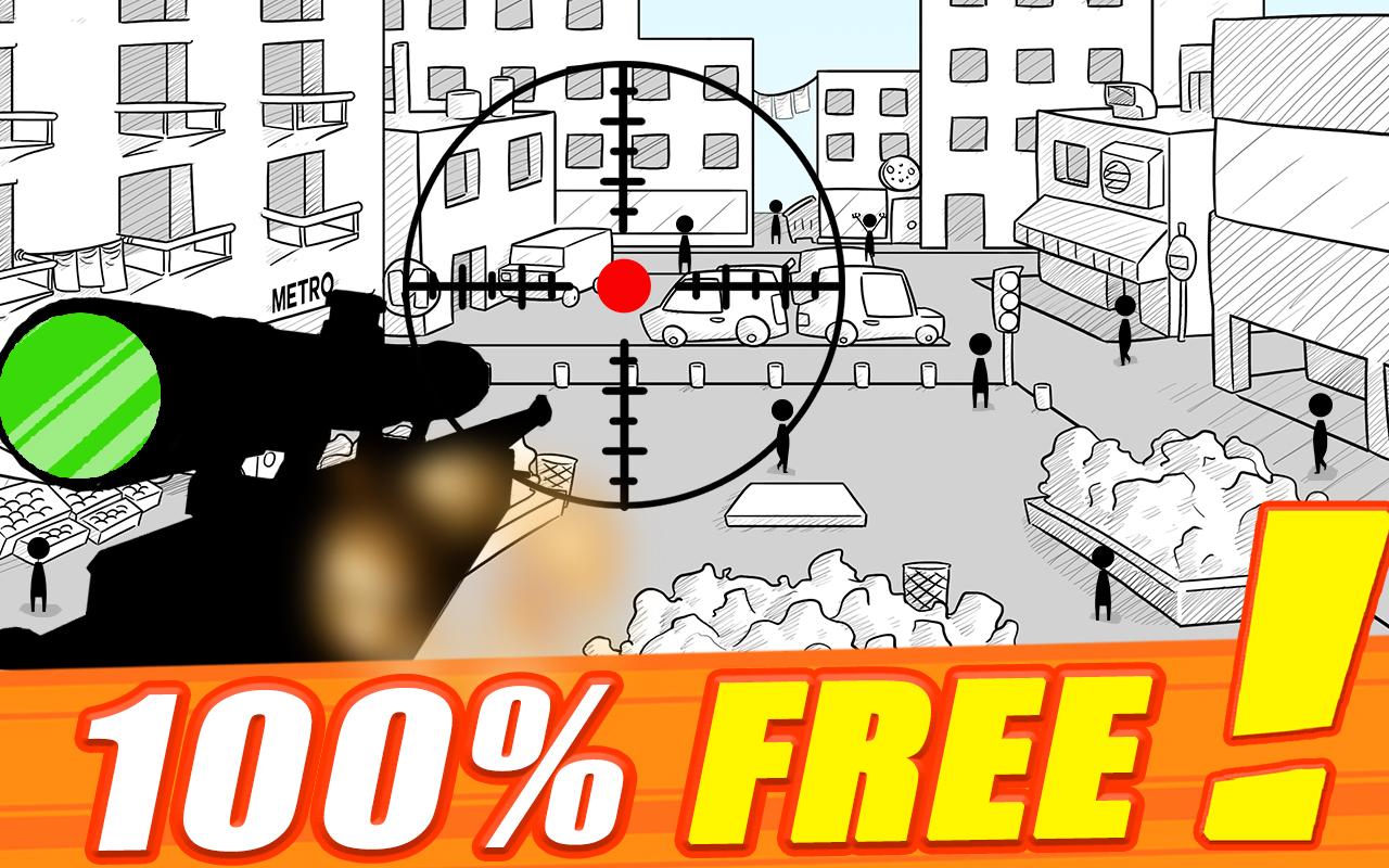 Stickman sniper : Tap to kill скачать бесплатно Шутеры на Android из  каталога RuStore от Stephane Herve