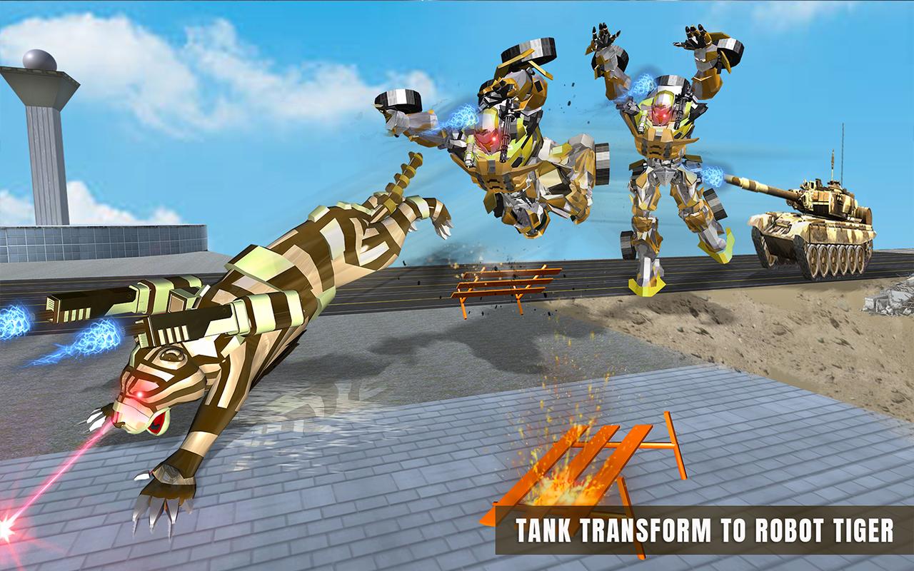 Furious Wild Tiger Robot Tank Robot Transform Game скачать бесплатно Экшен  на Android из каталога RuStore от Ausomatic SA