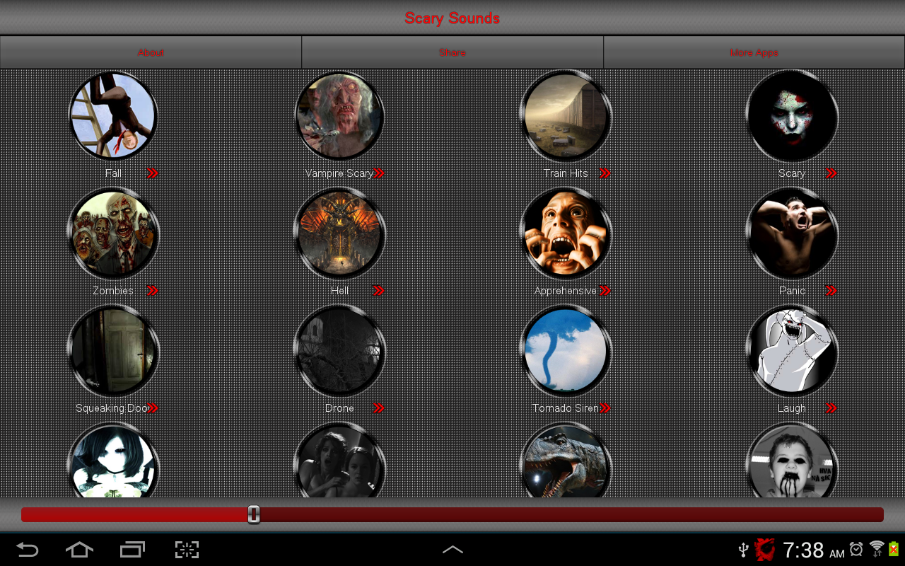 Scary Sounds Effects скачать бесплатно Развлечения на Android из каталога  RuStore от Black Belt Studio
