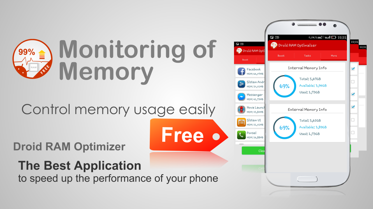 Droid RAM Optimizer скачать бесплатно Полезные инструменты на Android из  каталога RuStore от digital zone