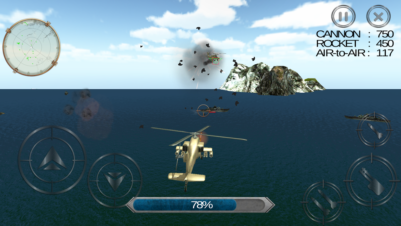 Helicopter Gunship Battle 3D скачать бесплатно Экшен на Android из каталога  RuStore от Technoapp