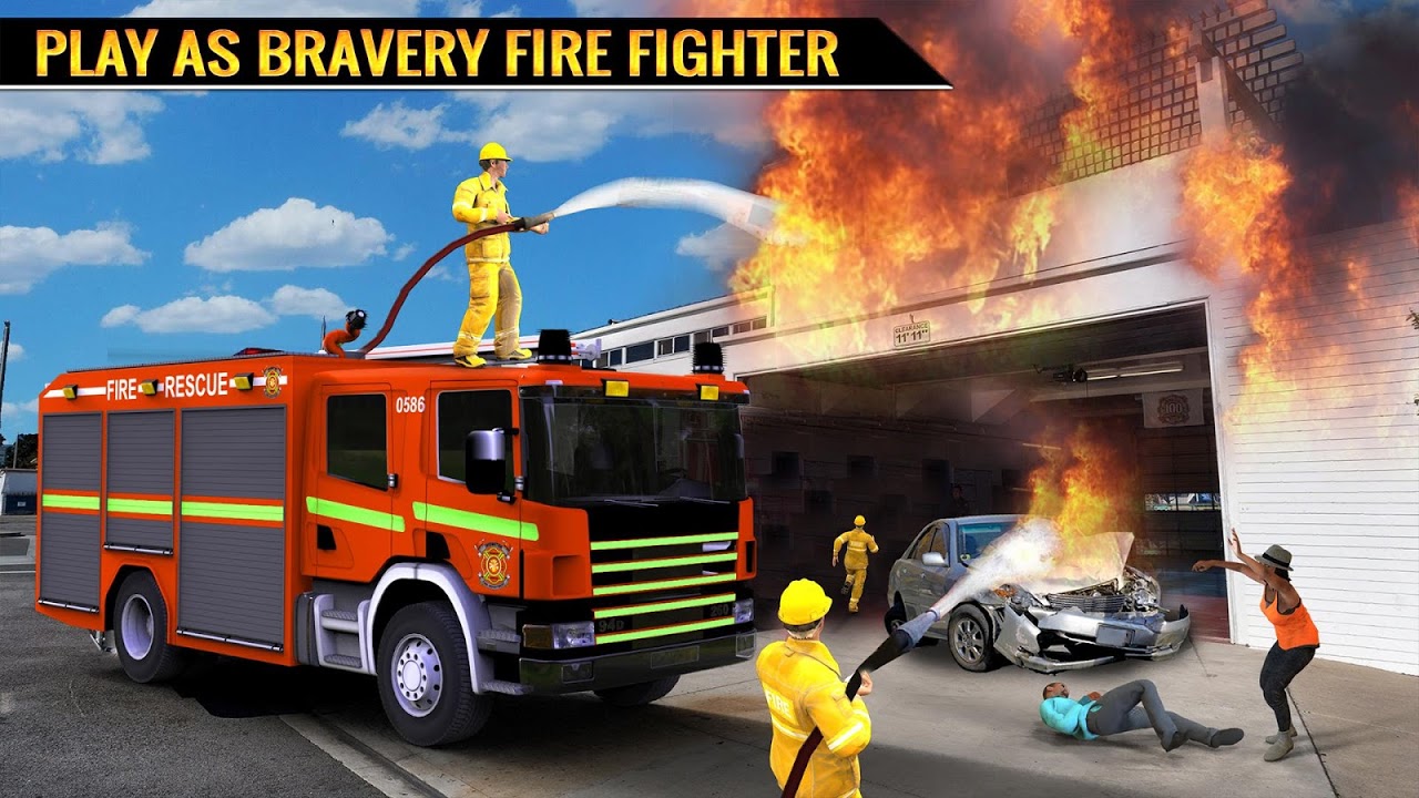 Real City Heroes Fire Fighter Games скачать бесплатно Симуляторы на Android  из каталога RuStore от Temok Studios