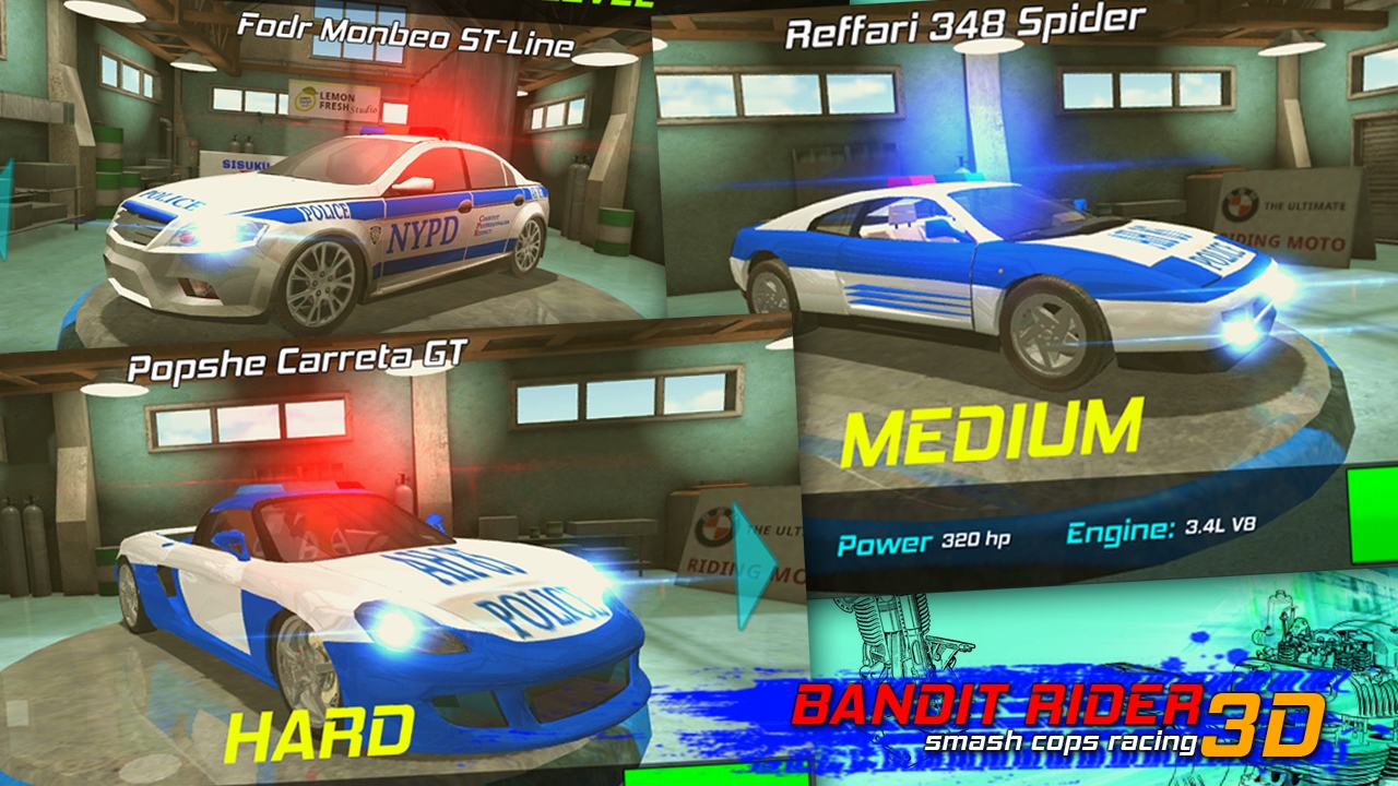 Bandit Rider 3D: Smash Cops Racing скачать бесплатно Гоночные на Android из  каталога RuStore от Lemon Fresh Studio