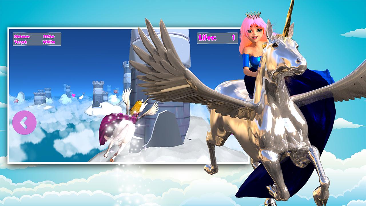 Princess Unicorn Sky World Run скачать бесплатно Детские на Android из  каталога RuStore от Kaufcom Games Apps Widgets