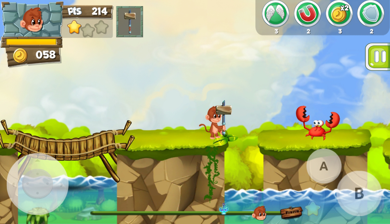 Monkey World скачать бесплатно Аркады на Android из каталога RuStore от  abcsupergame