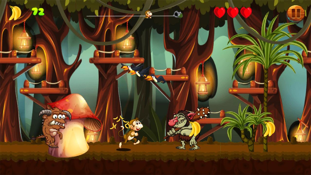 Jungle Monkey Run 2: Banana Adventure скачать бесплатно Казуальные на  Android из каталога RuStore от David Fetcher