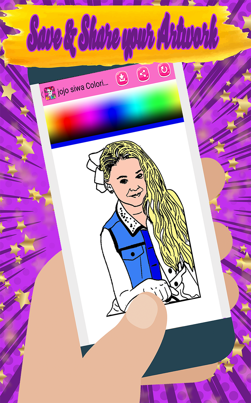 coloring book for jojo siwa скачать бесплатно Детские на Android из  каталога RuStore от hamidev