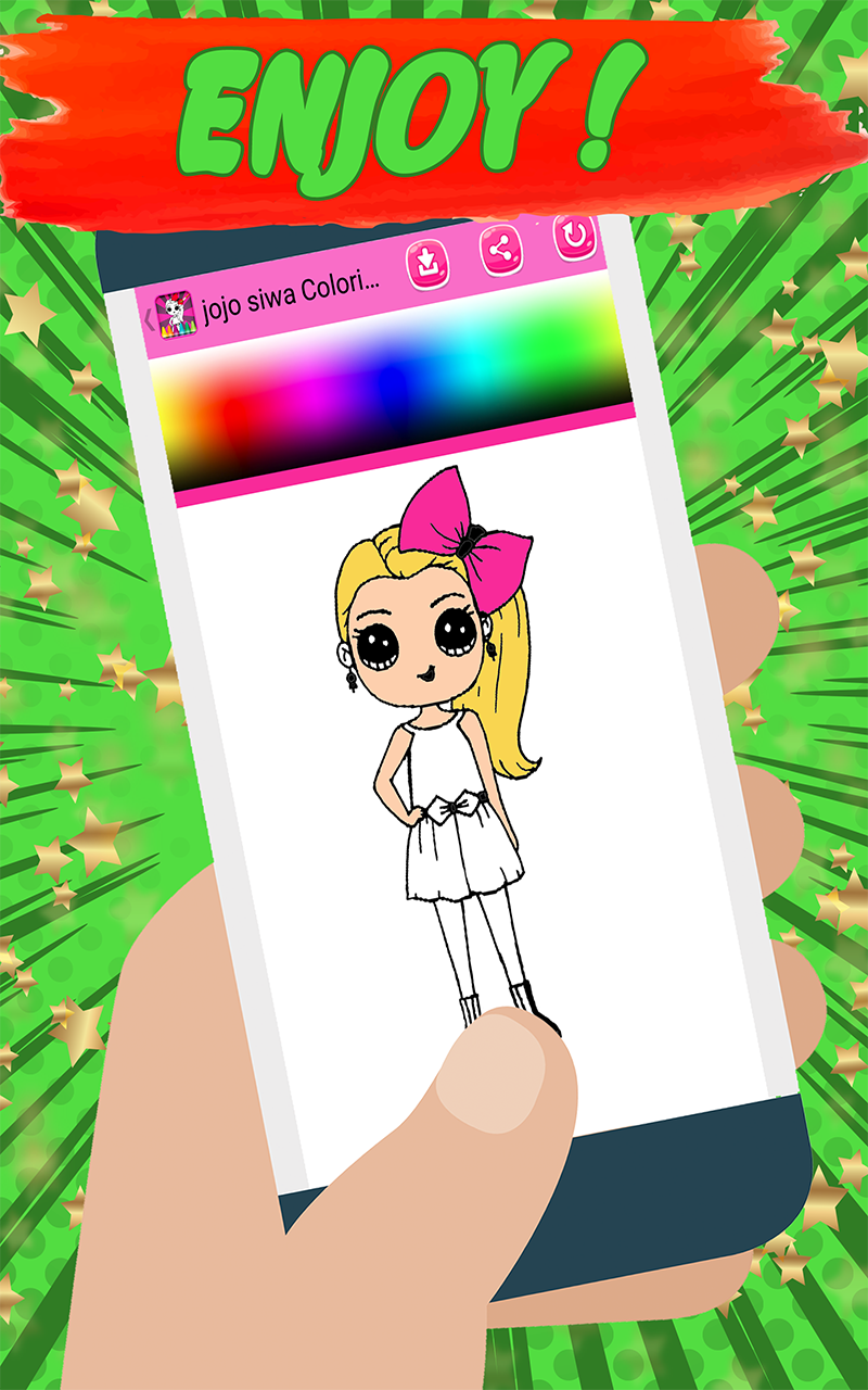 coloring book for jojo siwa скачать бесплатно Детские на Android из  каталога RuStore от hamidev