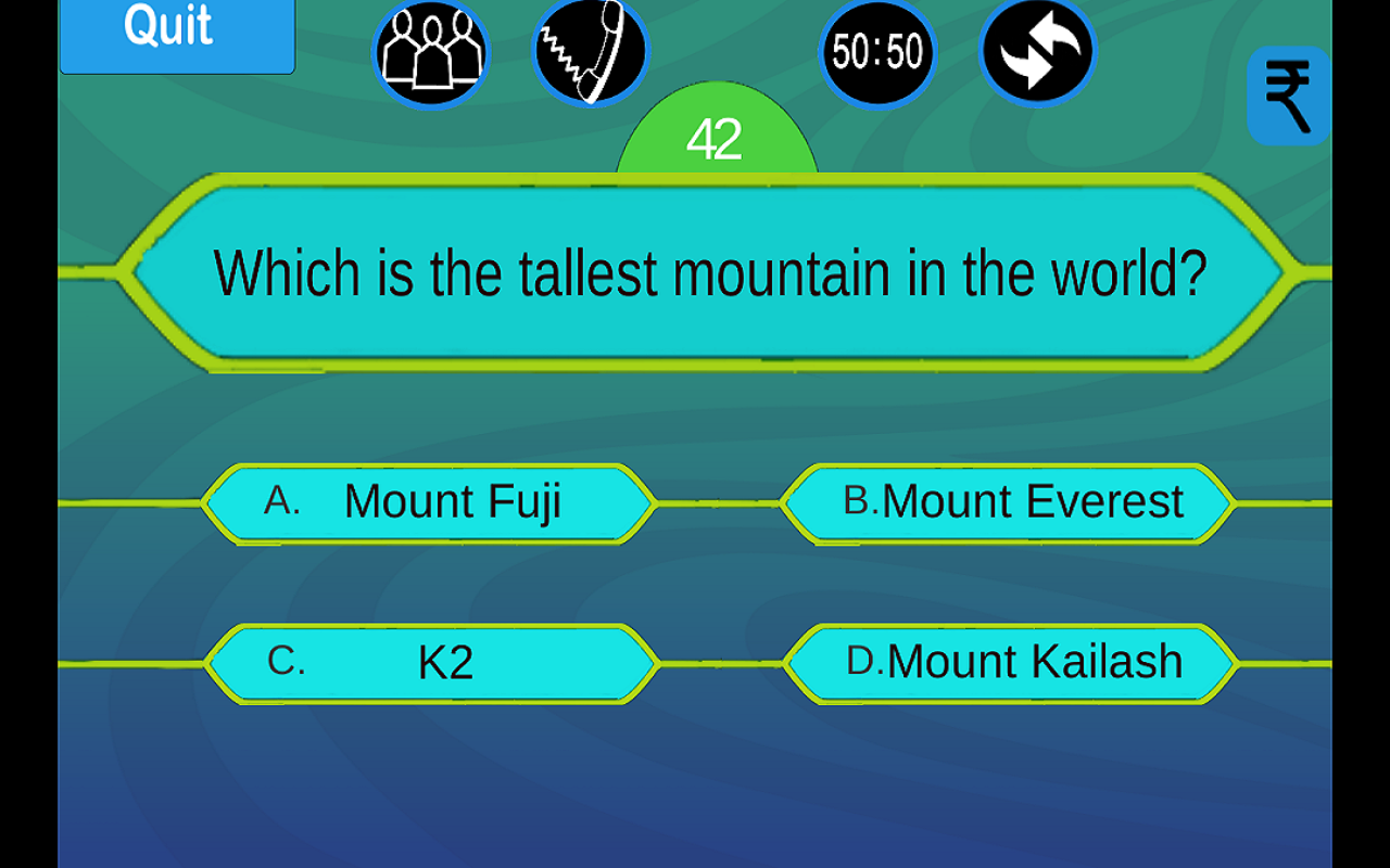 KBC Quiz скачать бесплатно Викторины на Android из каталога RuStore от FH  Games