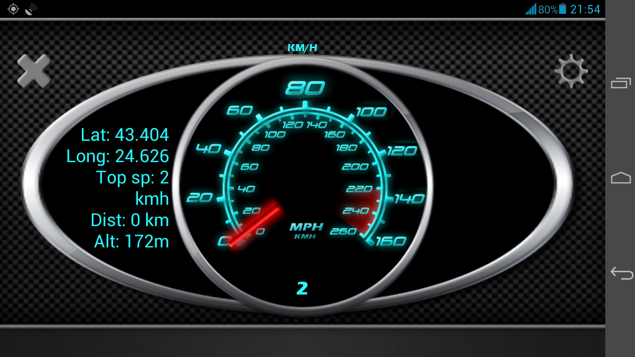 GPS Speedometer in kph and mph скачать бесплатно Полезные инструменты на  Android из каталога RuStore от Kaloyan