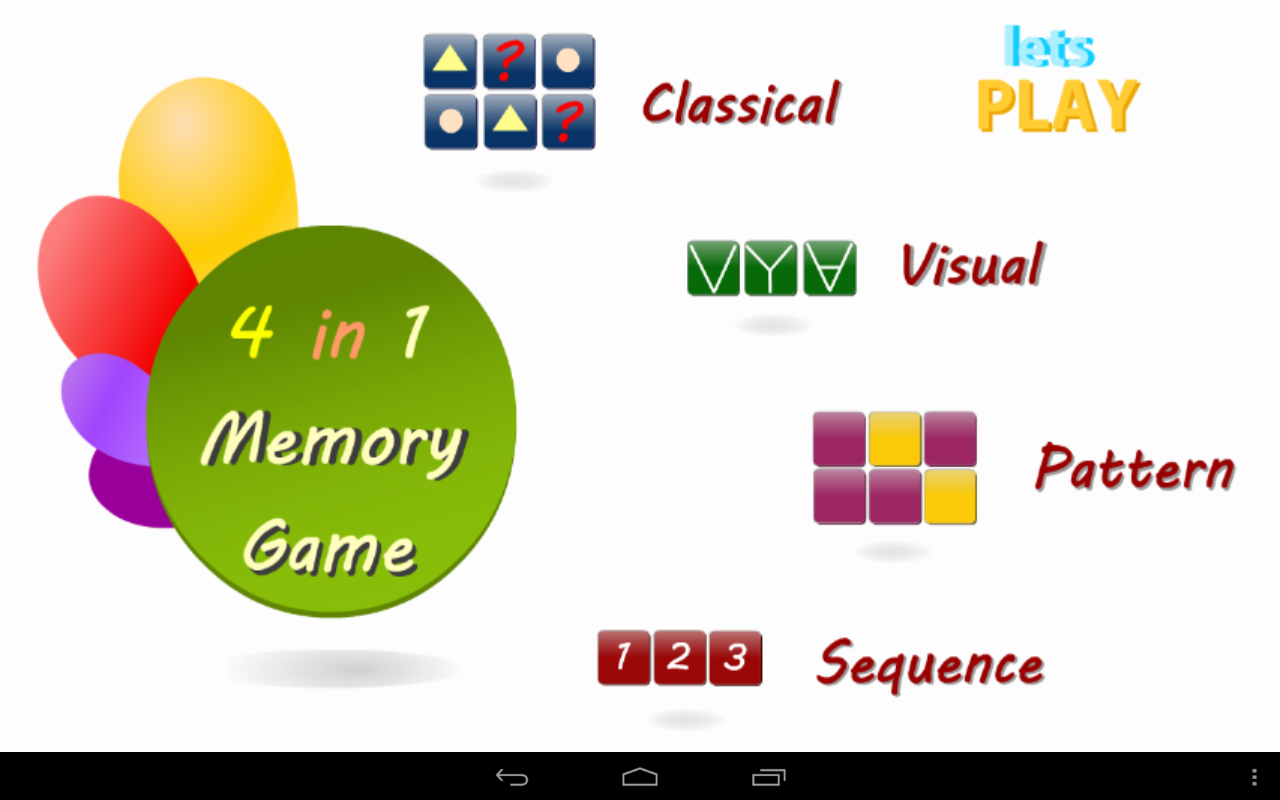 The Memory game. Visual Memory.