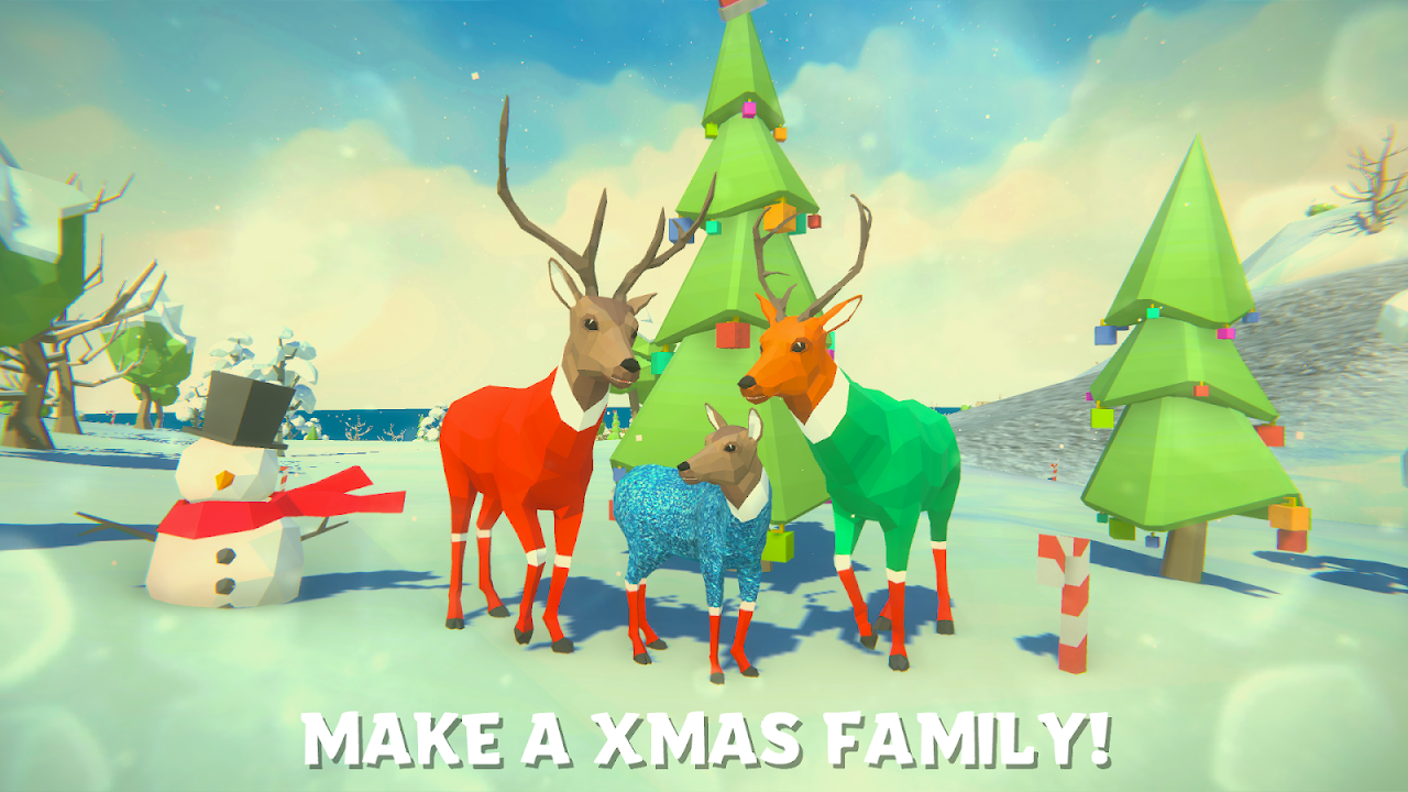 Deer Simulator Christmas Game 3D Family Xmas скачать бесплатно Симуляторы  на Android из каталога RuStore от SimpleLogicCompany