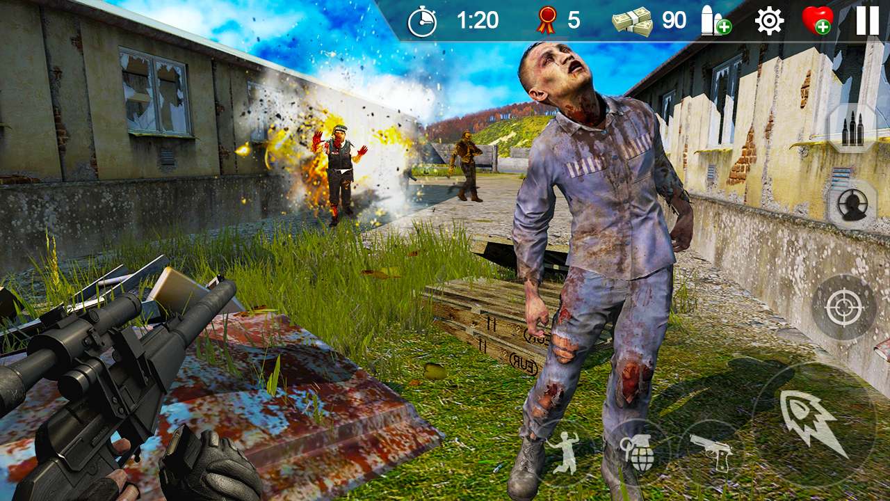 Zombie Hunter: War of the dead скачать бесплатно Шутеры на Android из  каталога RuStore от Jianpuina Khumba Phaomei