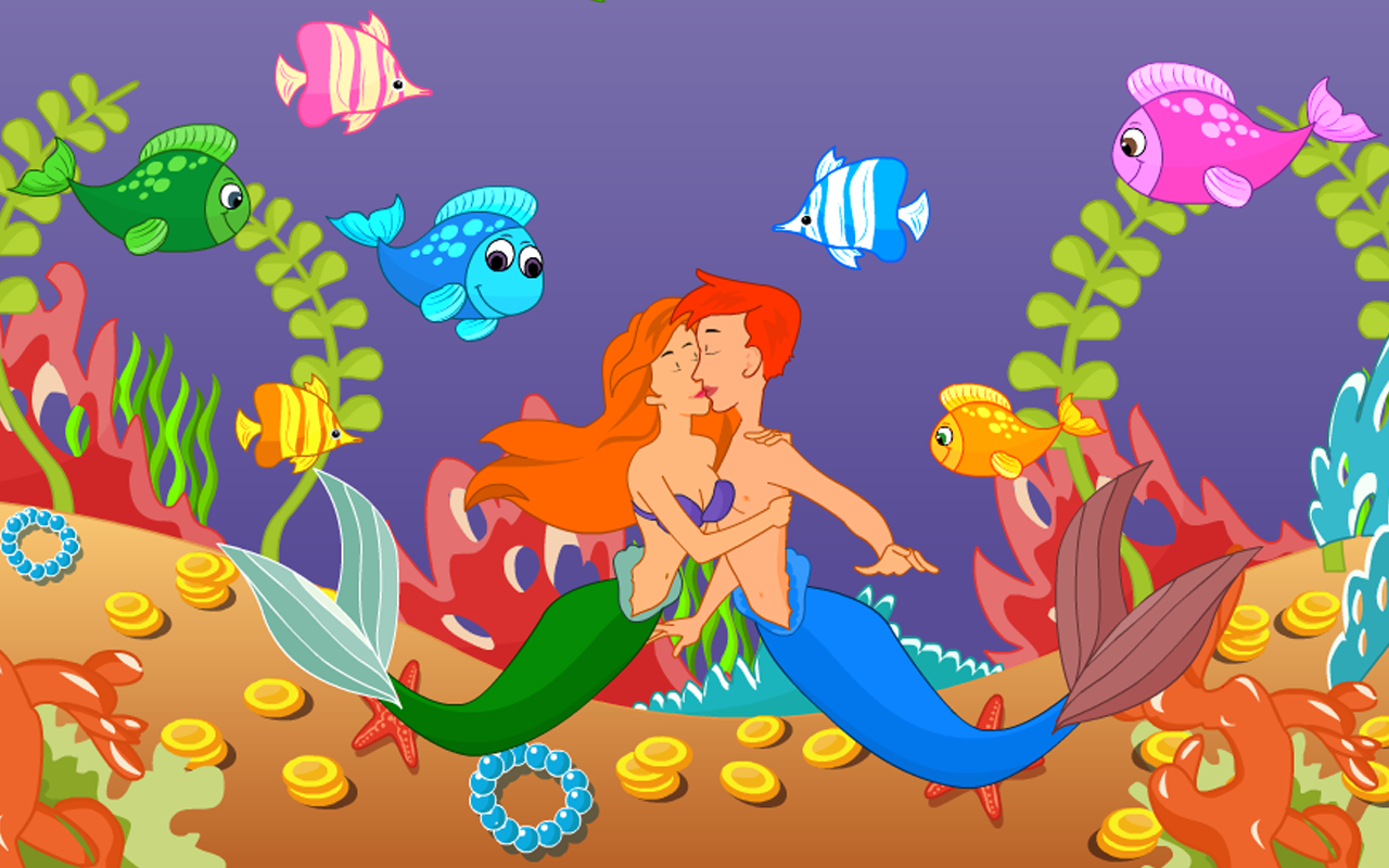 Kissing Game-Mermaid Love Fun скачать бесплатно Казуальные на Android из  каталога RuStore от Quicksailor