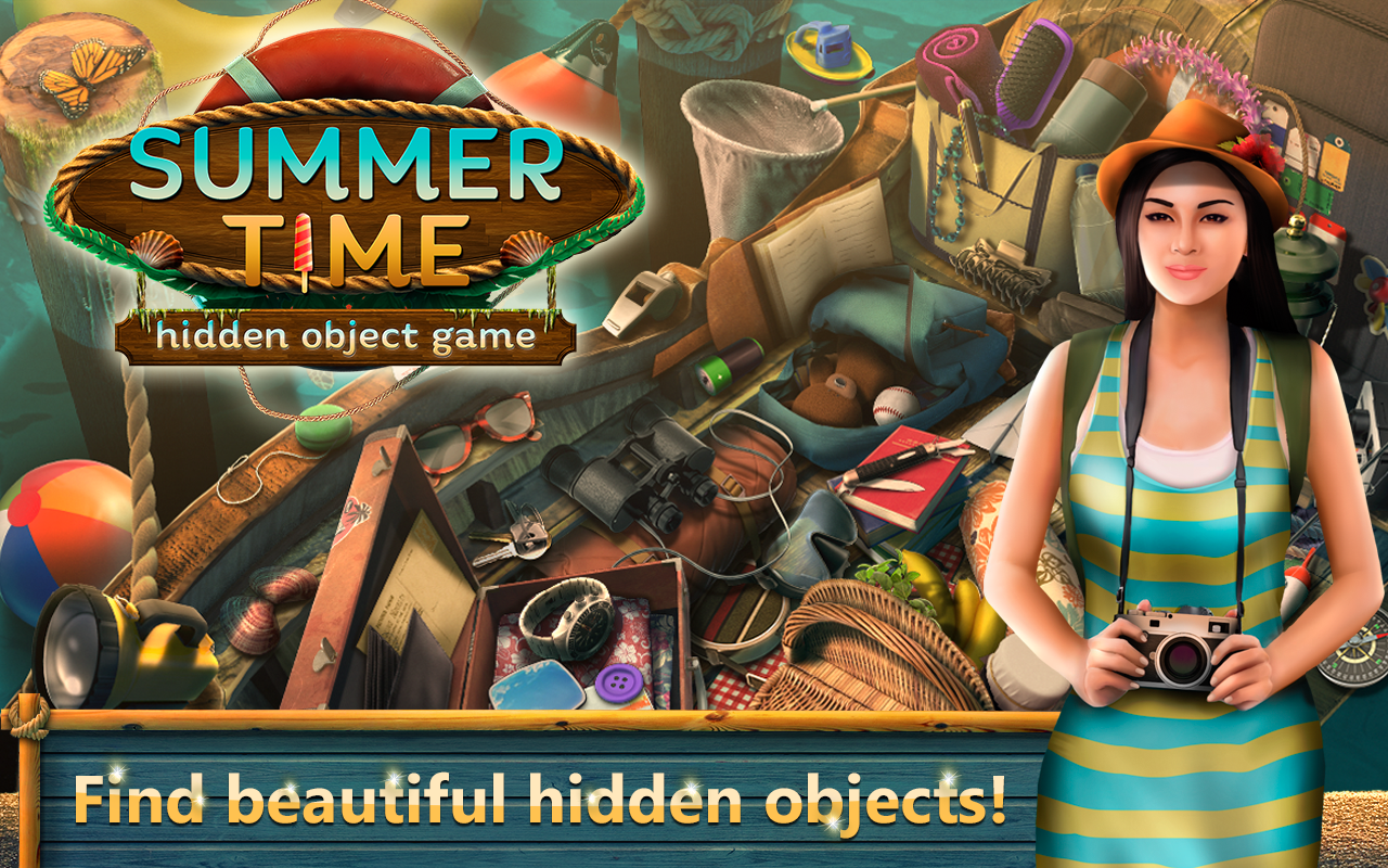 Hidden Objects Summer Time скачать бесплатно Головоломки на Android из  каталога RuStore от Thorium Games