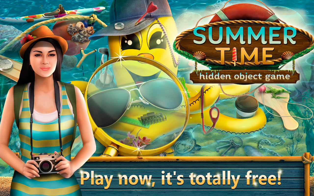 Hidden Objects Summer Time скачать бесплатно Головоломки на Android из  каталога RuStore от Thorium Games