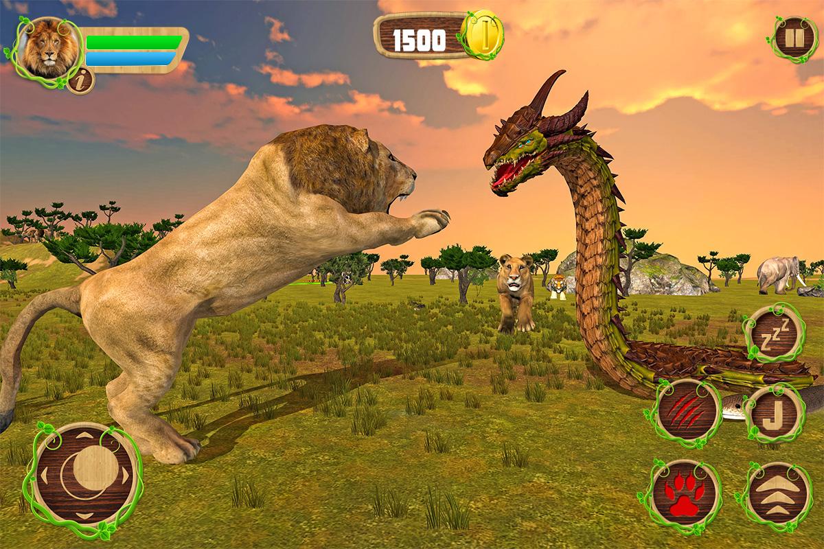 Furious Lion Vs Angry Anaconda Snake скачать бесплатно Симуляторы на  Android из каталога RuStore от Glufun Games