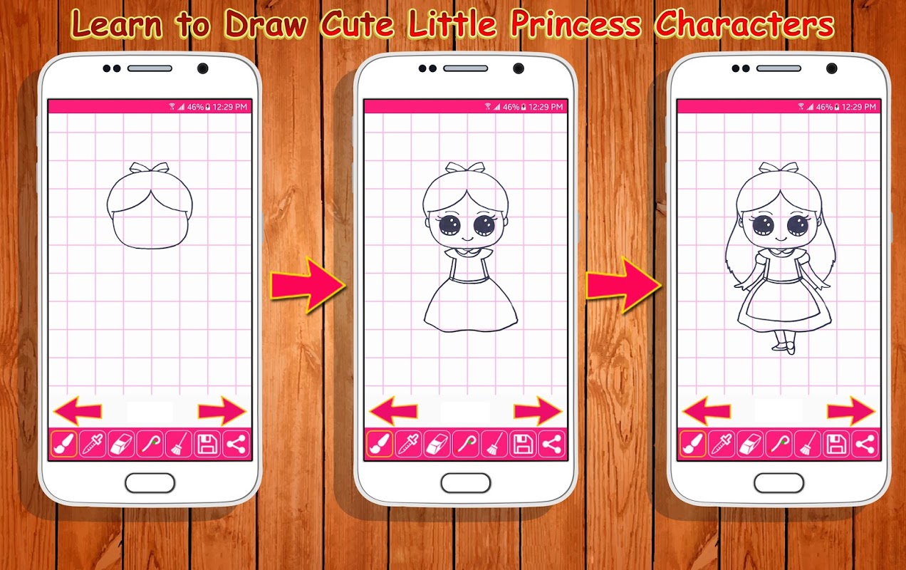 Learn to Draw Little Princess скачать бесплатно Детские на Android из  каталога RuStore от Buzz Apps Club