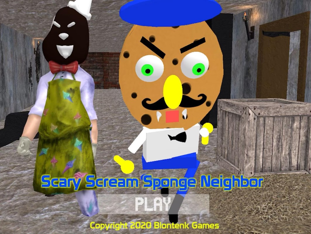 Scary Scream Neighbor Sponge Night скачать бесплатно Экшен на Android из  каталога RuStore от Brandon GAmes