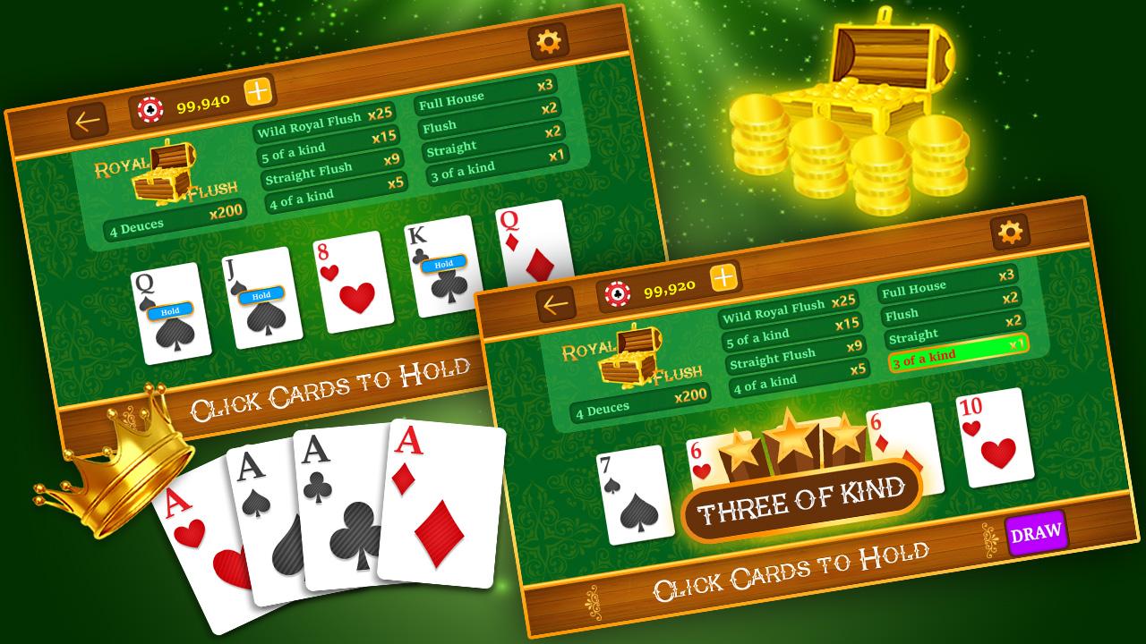 Video Poker - Deuces Wild скачать бесплатно Настольные и карточные на  Android из каталога RuStore от Brogrammers