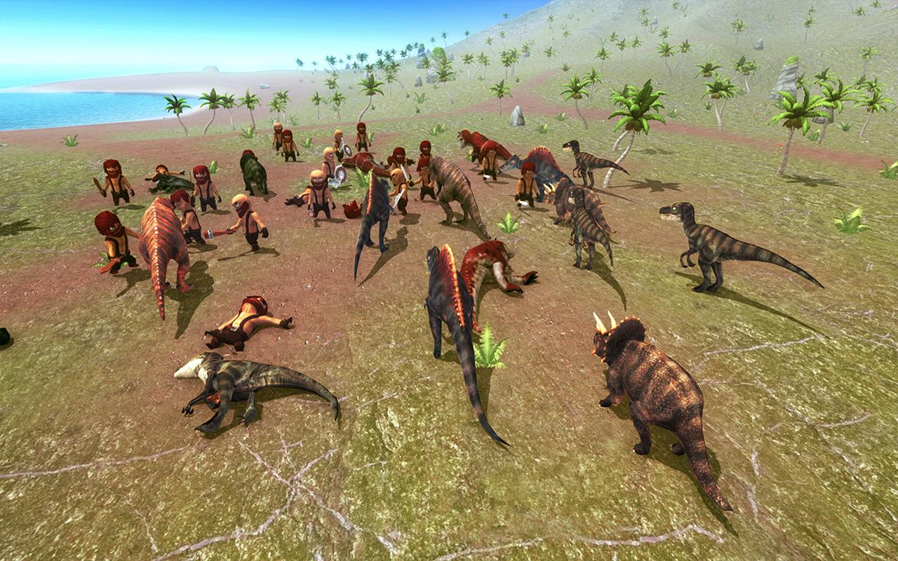 Dinosaur Battle Simulator скачать бесплатно Экшен на Android из каталога  RuStore от survivalgamesmobile