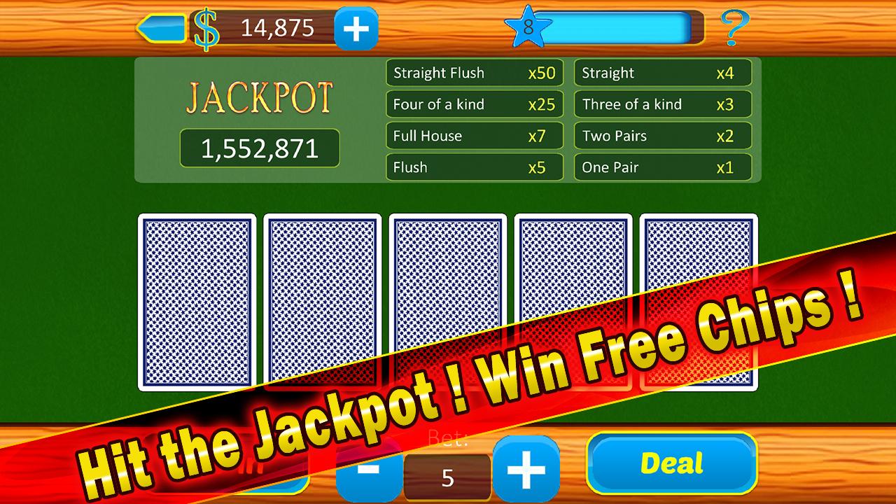 Video Poker Game - Royal Flush скачать бесплатно Казино на Android из  каталога RuStore от Satyadev Mahalingashetty