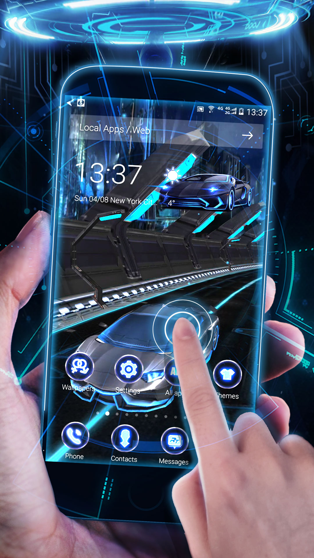 Speedy 3D Sports Car Theme скачать бесплатно Полезные инструменты на  Android из каталога RuStore от 2019 HD Live Wallpaper