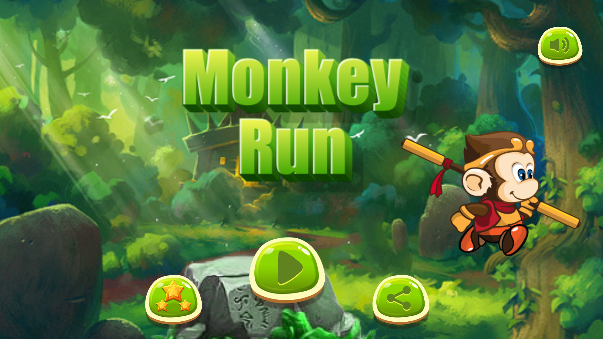 Monkey Run - Обезьянка скачать бесплатно Аркады на Android из каталога  RuStore от Комзарев Валентин Викторович