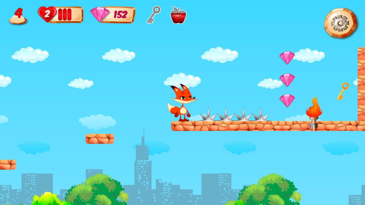 Runner Platformer City Foxy скачать бесплатно Приключения на Android из  каталога RuStore от Sbitsoft