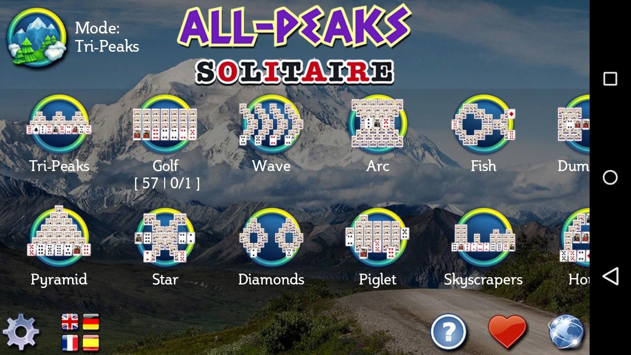 All-Peaks Solitaire скачать бесплатно Настольные и карточные на Android из  каталога RuStore от pozirk2