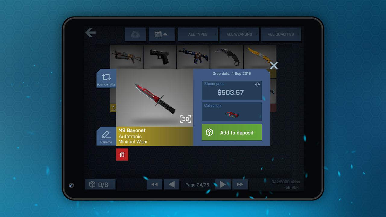 Case Opener - skins simulator скачать бесплатно Утилиты на Android из  каталога RuStore от Efez Games