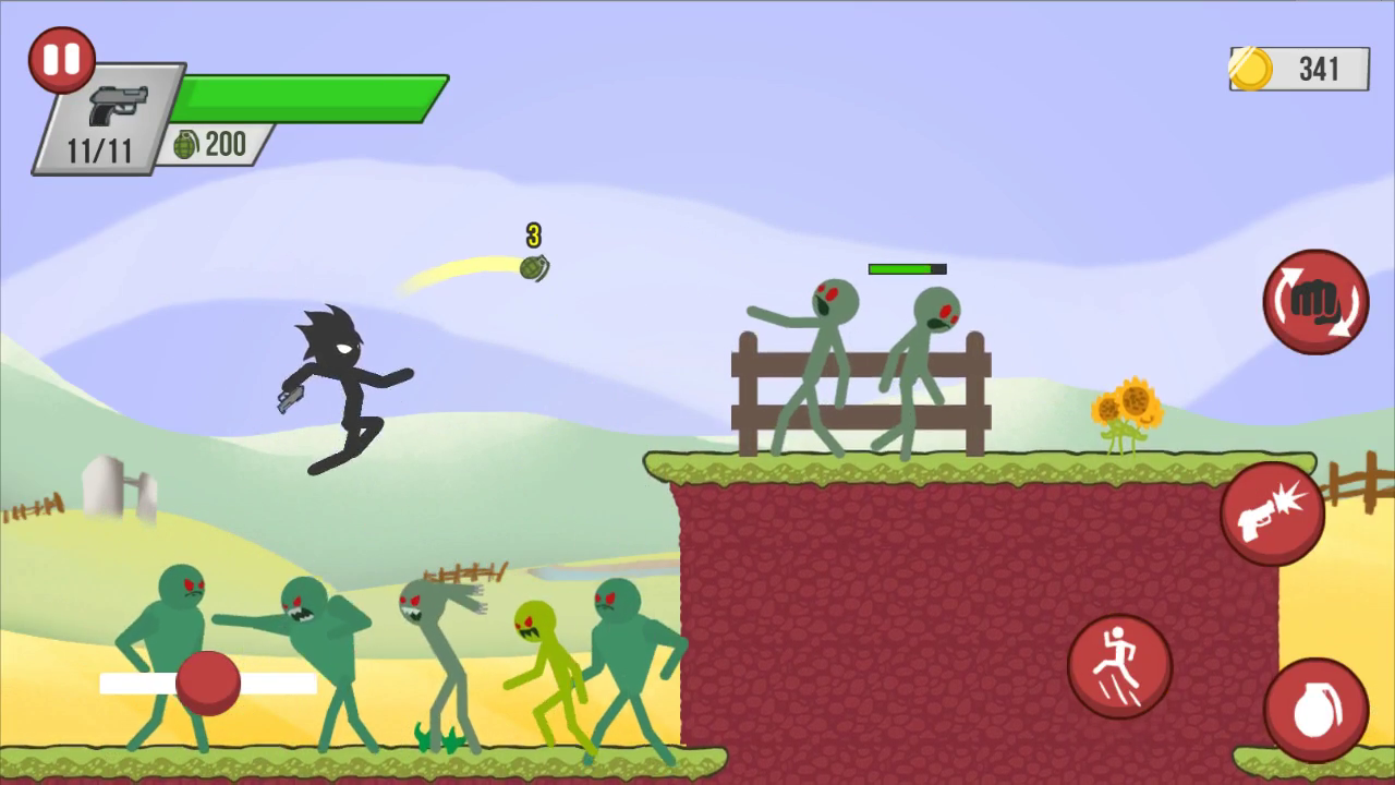 Stickman Zombie Shooter скачать бесплатно Экшен на Android из каталога  RuStore от Aurecas