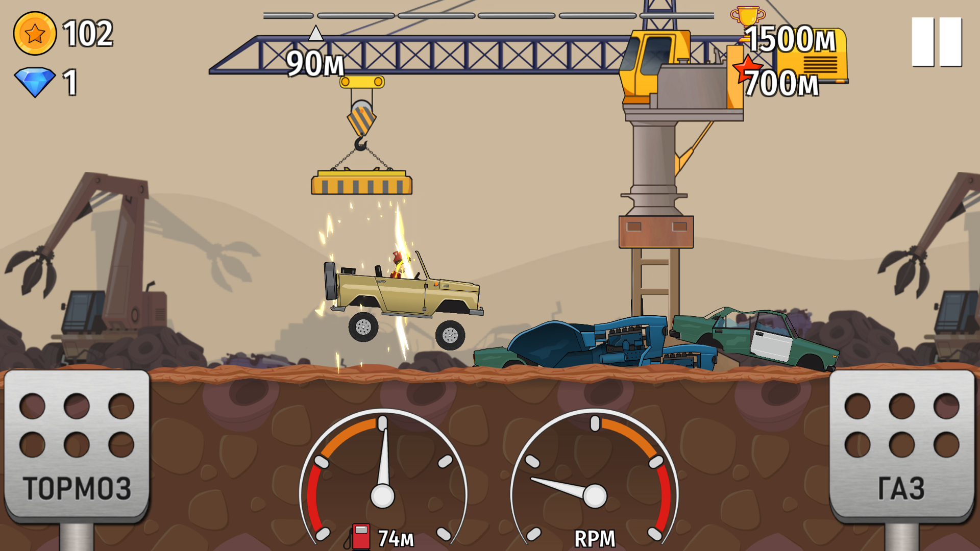 Hill Dash Racing: Russian Cars скачать бесплатно Гоночные на Android из  каталога RuStore от Inzeda Games