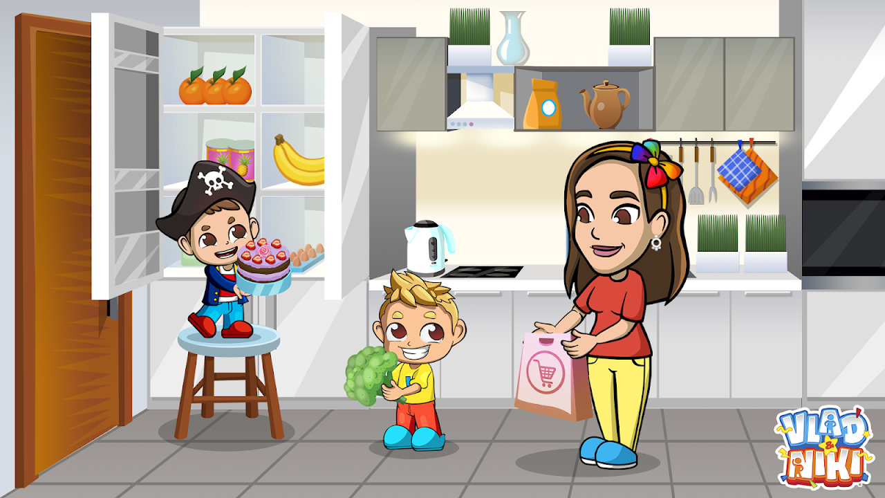 Vlad & Niki Supermarket game for Kids скачать бесплатно Детские на Android  из каталога RuStore от Hippo Kids Games